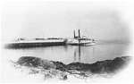 Steamer MAGNET berthed at Pointe au Pic Wharf, on the lower St. Lawrence