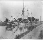 A. D. CROSS towing the schooner ST. LOUIS in the Welland Canal
