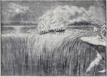 Steamer Caroline, burned and sent over Niagara Falls in 1837.