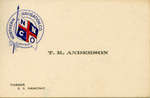 T. R. Anderson, Purser, Business Card