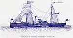 Lake Michigan Sidewheel Steamship MILWAUKEE, 1859