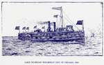 Lake Michigan steamboat CITY OF CHICAGO, 1890