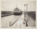 Welland Ship Canal. S.S. "Gleneagles" entering Lock No. 3, looking S.
