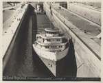 Welland Ship Canal. S/S "Gleneagles" in Lock 4, looking N.