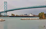 Sam Laud passing under the Ambassador Bridge