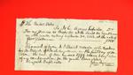 Receipt, 30 Sept 1822: Receipt for services as inspector, Sault Ste. Marie