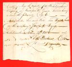 Manifest, 24 May 1808, "13 packs, 3 small bales, 5 kegs, 1 trunk; property of the Mackinac Co.; L. Dequindre"