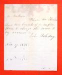 Letter, 17 Nov 1838, John Holiday to Barbeau