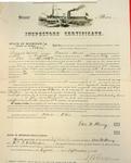 Steamer Albion, Inspector's Certificate, 22 June 1857