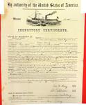 Steamer Arrow, Inspector's Certificate, 2 June 1857