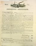 Steamer Fox, Inspector's Certificate, 16 November 1858