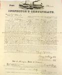 Steamer Illinois, Inspector's Certificate, 15 July 1859