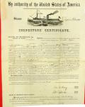 Steamer Islander, Inspector's Certificate, 22 June 1857