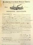 Steamer Ocean, Inspector's Certificate, 17 August 1858
