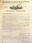 Steamer Ruby, Inspector's Certificate, 16 October 1857