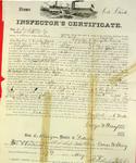 Steamer Sea Bird, Inspector's Certificate, 12 May 1859