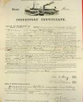 Steamer Swan, Inspector's Certificate, 22 April 1858