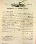 Steamer Swan, Inspector's Certificate, 4 May 1859