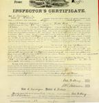 Steamer Traffic, Inspector's Certificate, 9 June 1857