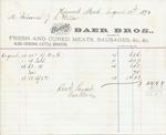 Baer Bros to John B. Wilbor, Receipt