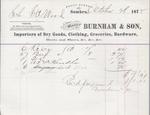 Burnham & Son to S. A. Wood, Receipt