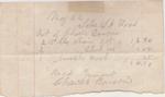 Charles Benson to S. A. Wood, Receipt