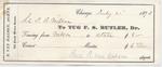 F. S. Butler Tug to John B. Wilbor, Receipt