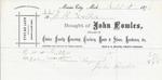 John Fowles to John B. Wilbor, Receipt