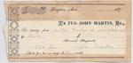 John Martin, Tug to S. A. Wood, Receipt