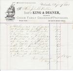 King & Degner to John B. Wilbor, Receipt