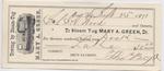Mary A. Green, Tug to S. A. Wood, Receipt