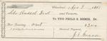 Philo S. Bemis, Tug to Russell Dart, Receipt