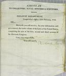 Treasury Department, Circular, 12 February 1812