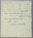 Invoice, George Mitchell, 1 December 1817