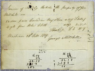 Invoices, George Mitchell, 28 October 1819