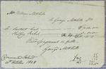George Mitchell, receipt, 30 October 1828