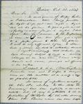 Wilson, Letter, 20 October 1843