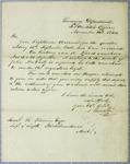 Treasury Department, letter, 14 November 1844
