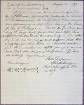 Fox, Certificate, 14 August 1857