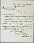 GreenBay customs office, Letter, 9 July 1858