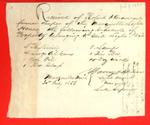 Public property, Marquette Light House, Receipt, 3 July 1853