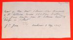 New Brunswick, Receipt, 3 May 1847