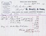 Invoice, M. Beatty & Sons to Jas. Bampton
