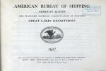 American Bureau of Shipping, American Lloyds, Great Lakes Department, 1917