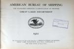 American Bureau of Shipping, Great Lakes Department, 1922