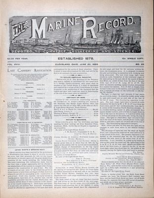 Marine Record (Cleveland, OH), June 20, 1895