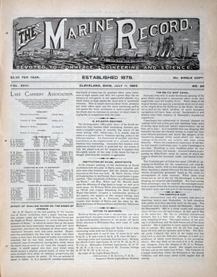 Marine Record (Cleveland, OH), July 11, 1895