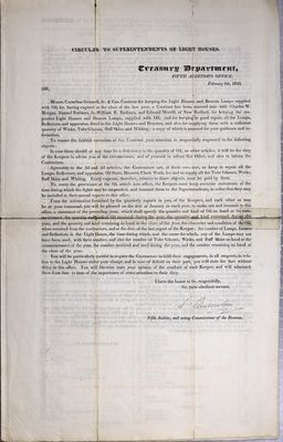 Treasury Department, Fifth Auditor, Circular, 8 February 1833