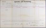 Report and Manifest, Tug Charles West, 20 June 1886