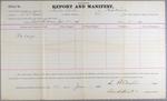 Report and Manifest, Tug Charles West, 23 June 1886